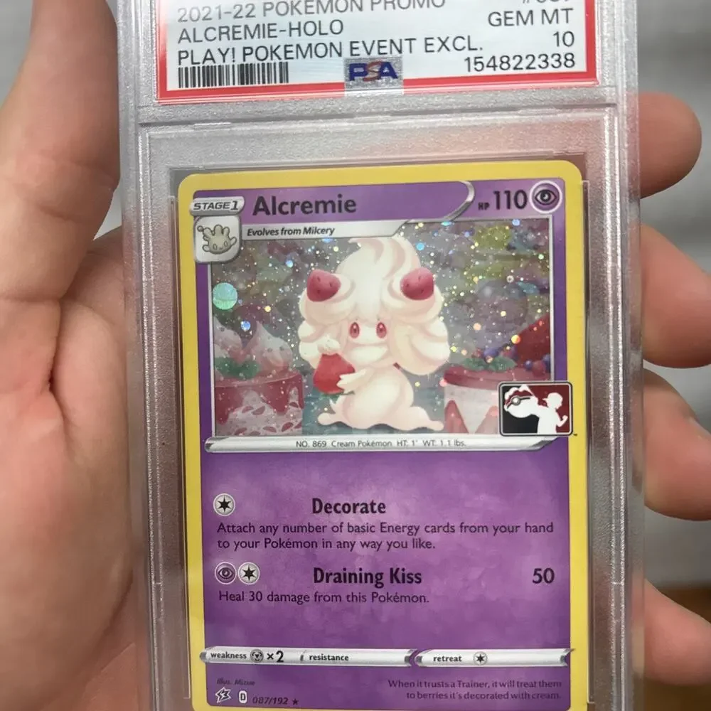 2021-22 POKEMON PROMO #087 ALCREMIE-HOLO PLAY! POKEMON EVENT EXCL PSA 10